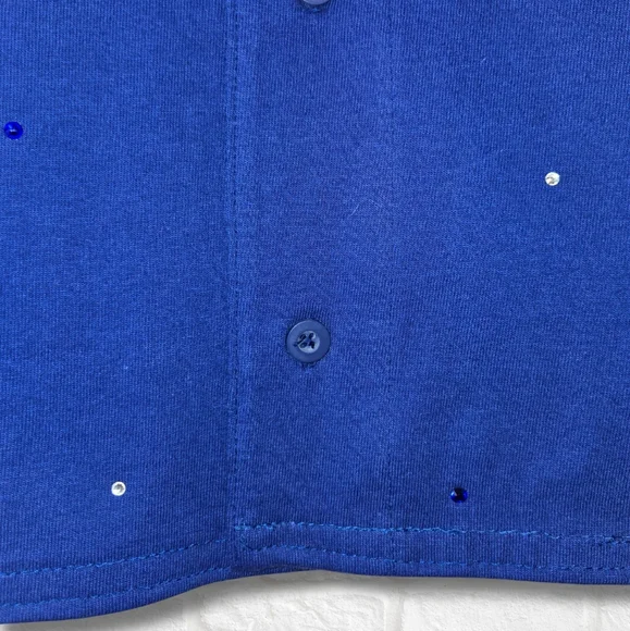 Los Angeles Dodgers Crop Rhinestone Jersey - Picture 6 of 8